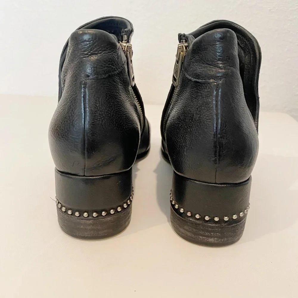 FINAL SALE: A.S.98 Leather black Miles Peep Toe Bootie New - Picture 8 of 14